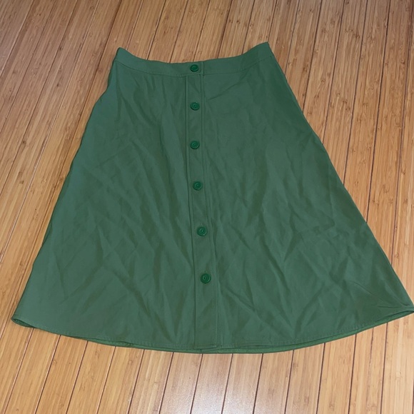 Everlane Japanese GoWeave Button Down Front Swing Skirt - Picture 5 of 11